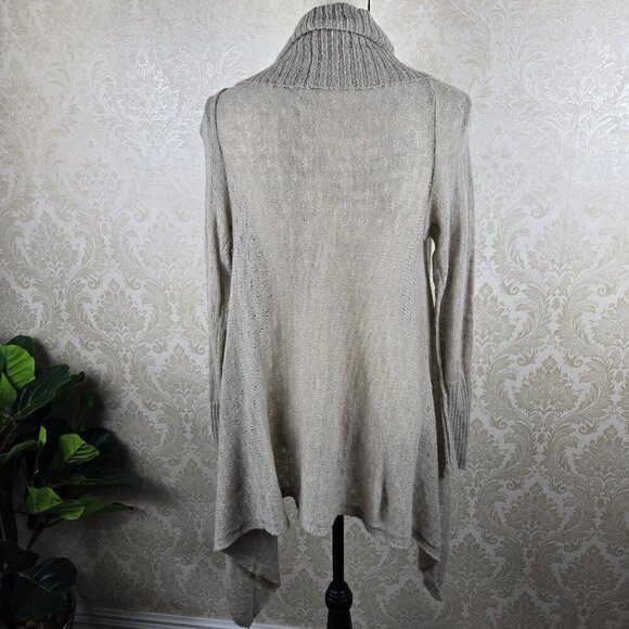 Alfani Size Medium "Summer Straw" Open Front Asymetric Cardigan No Closure NWT - Picture 7 of 14